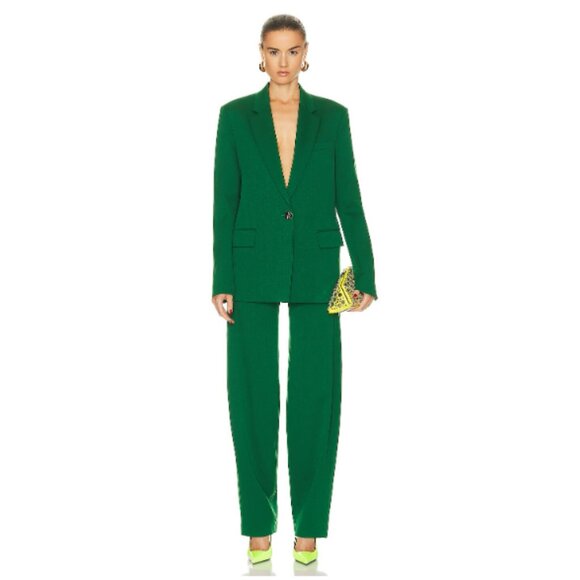 THE ATTICO Emerald Green Jagger Long Pant - Picture 3 of 16
